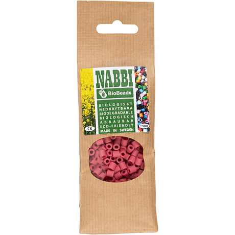Biobilles Nabbi de , dim. 5x5 mm, diamètre du trou 2,5 mm, moyen, rouge, 1000 pièces 1 boîte