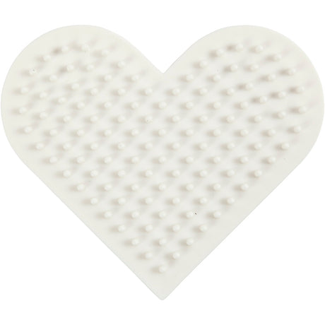 Creativ company plaque de base nabbi biobeads, petit cœur, taille 7x8,5 cm, moyen, 1 pièce