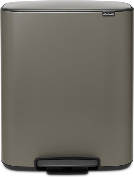 Poubelle Brabantia bo - 60 litres - 1 compartiment - platine