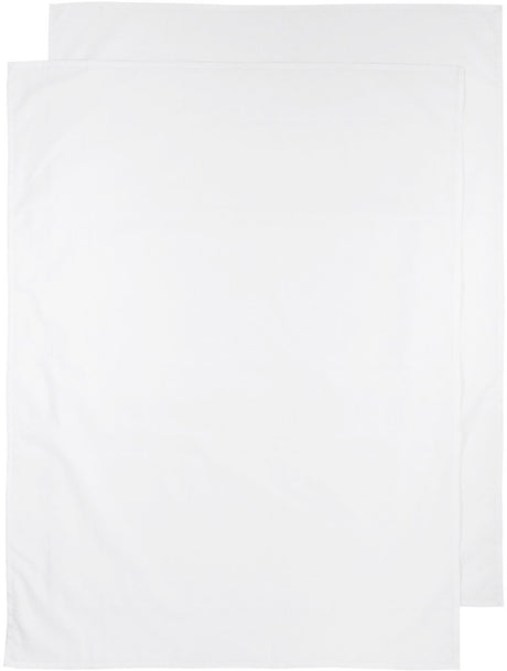 Drap pour berceau Meyco baby uni - lot de 2 - blanc - 75x100cm - 0,3 tog