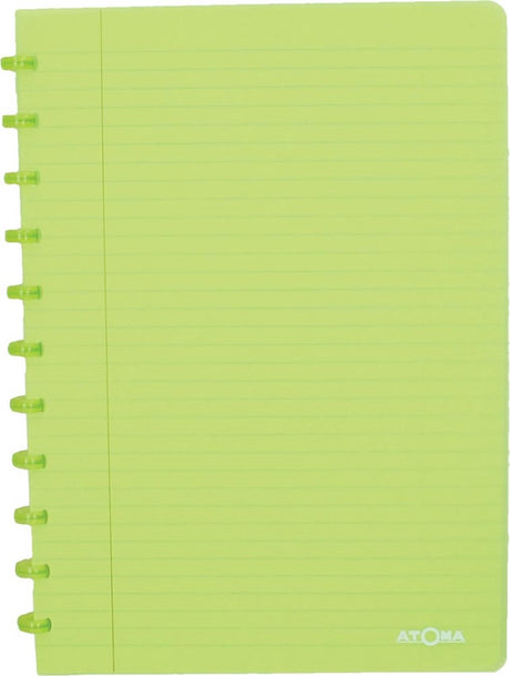 Carnet tendance Atoma, format A4, 144 pages, ligné, vert transparent