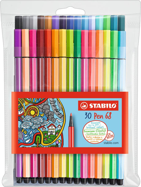 Stabilo pen 68 viltstiften - 24dlg. + 6 neonkleuren