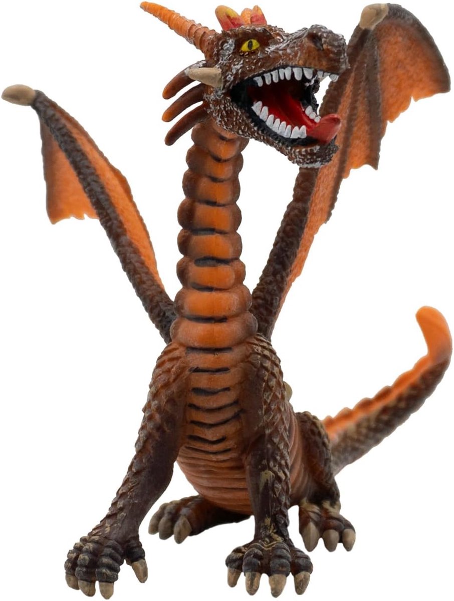 Bullyland 75595 – figurine de jeu dragon orange assis – env. 8,7 cm – Design réaliste et détaillé – Idéal comme figurine fantastique, décoration ou petit cadeau pour les enfants à partir de 3 ans.