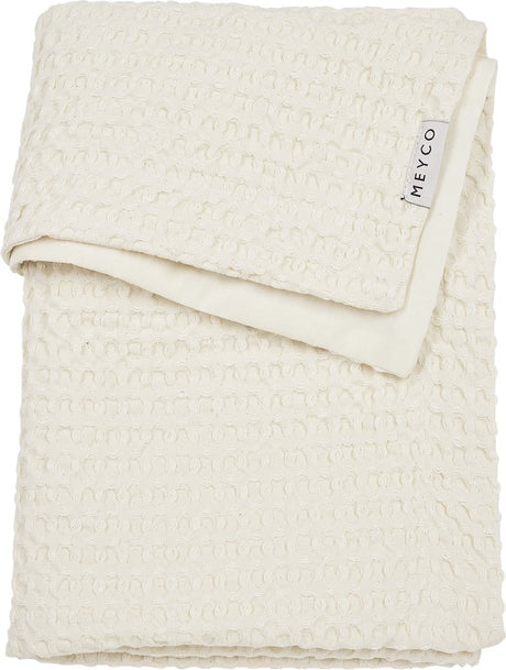 Couverture de berceau en coton gaufré Meyco - nature - 75x100cm - 1,0 tog