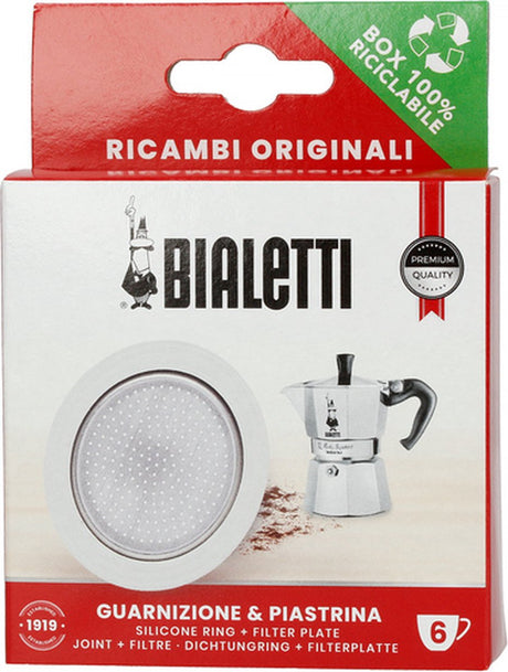 Bialetti plaque filtrante anneau en silicone - convient pour brikka 4 tasses et moka induction 6 tasses - pièce de rechange d'origine