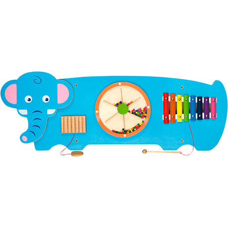 Planche d'activité Viga en bois avec éléphant, dimensions 91x32x4,6 cm, 1 pièce