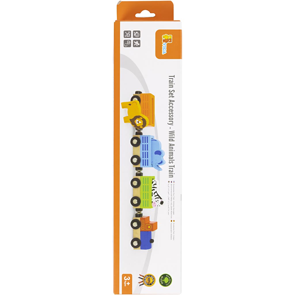 Accessoires ferroviaires Viga, train avec animaux, 7 parties 1 set