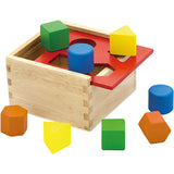 Trieur de formes en bois Viga, dimensions 13x13x8 cm, 1 pièce