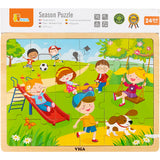 Viga seasons puzzle en bois, les saisons, printemps, dim. 30x22,5 cm, 24 pièces, 1 pièce