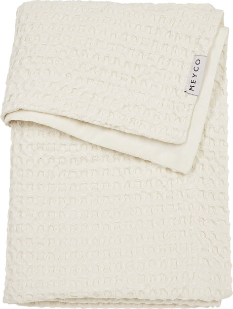 Couverture de berceau en coton gaufré Meyco - nature - 100x150cm - 1,0 tog
