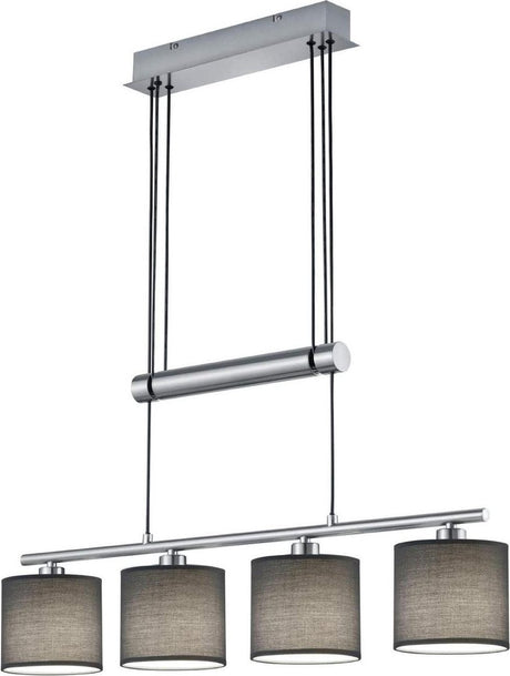 Trio garda - lampe suspendue - nickel mat - excl. 4x e14 28w