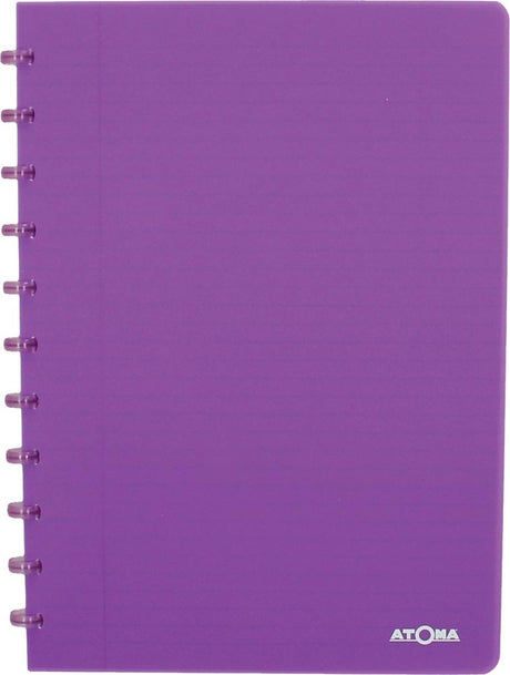 Carnet tendance Atoma, ft a4, 144 pages, ligné, violet transparent