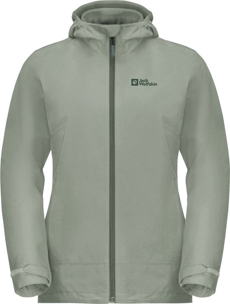 Jack wolfskin moonrise 3in1 jkt w veste outdoor femme - feuille de menthe