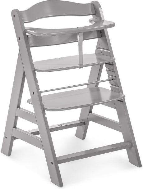Hauck alpha+ - chaise haute - bois de hêtre certifié FSC® - gris