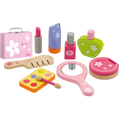 Viga coffret de jeu de beauté en bois, 10 pièces 1 set