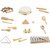 Planche d'activités Viga avec instruments à percussion, h : 48 cm, l : 75, l : 6,6, 12 parties 1 boîte