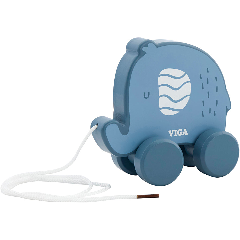 Viga pull éléphant, taille 11 cm, bleu, 1 pièce