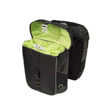 Basil Miles Double Bag - Sac à double vélo étanche, unisexe, sportif, zwart -limoen