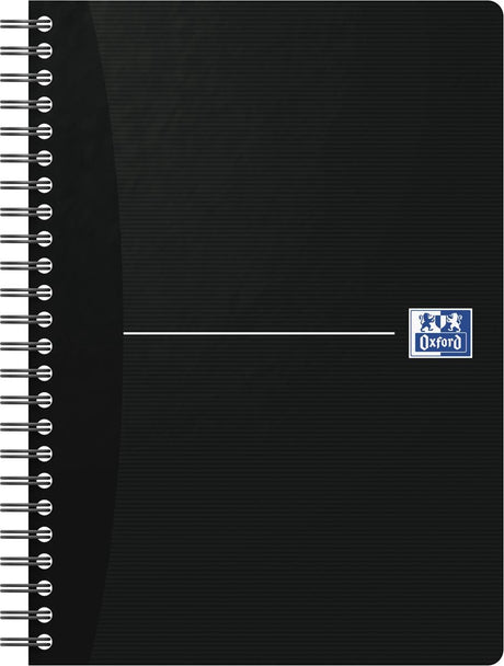 Bloc à spirales Oxford Smart noir - a5 - ligné - couverture souple - 90 feuilles
