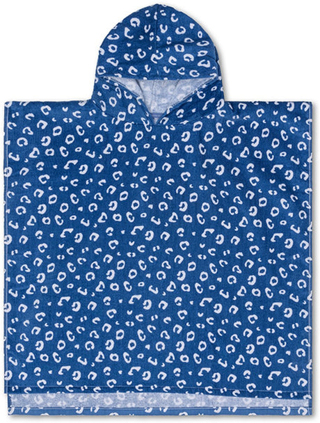 Léopard | poncho de plage bleu 65 x 65 cm