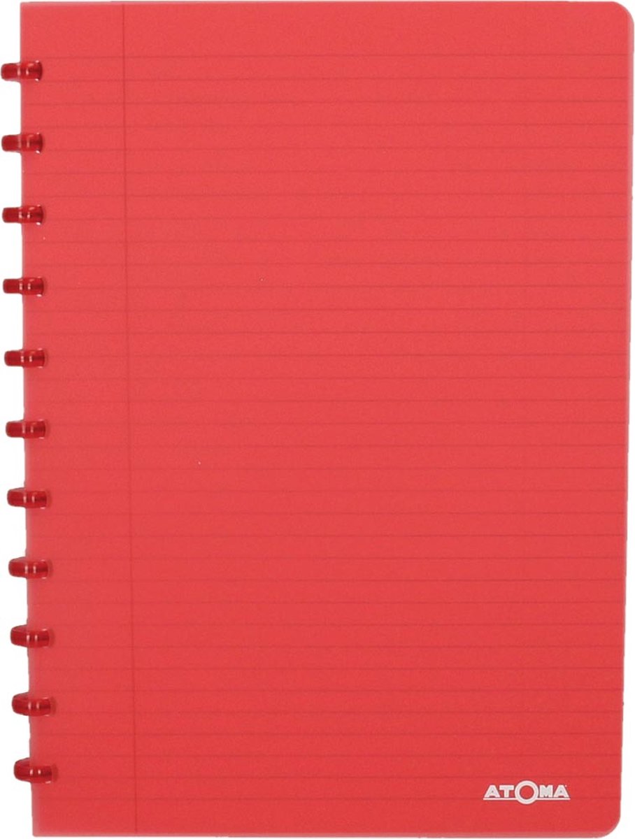 Carnet tendance Atoma - a4 - 144 pages - ligné - rouge transparent - 1 pièce