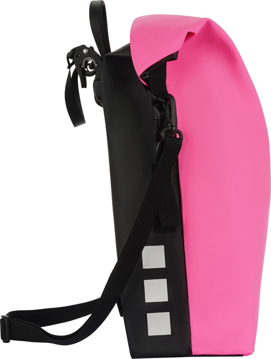 Willex - sac simple - 17 litres - fermeture pliable à rouleau - verrouillable - avec bandoulière - sportif - femme - rose
