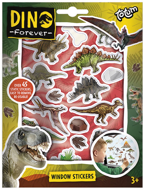 Totum dino pour toujours - autocollants pour fenêtres