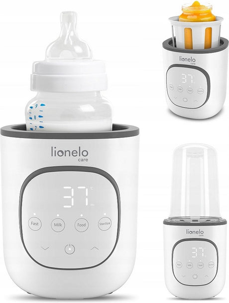 Chauffe-biberon Lionelo thermup 2.0 5en1 - chauffage de liquides et d'aliments - stérilisation et décongélation - sans BPA - protection contre la surchauffe - thermostat - arrêt automatique en cas de manque d'eau