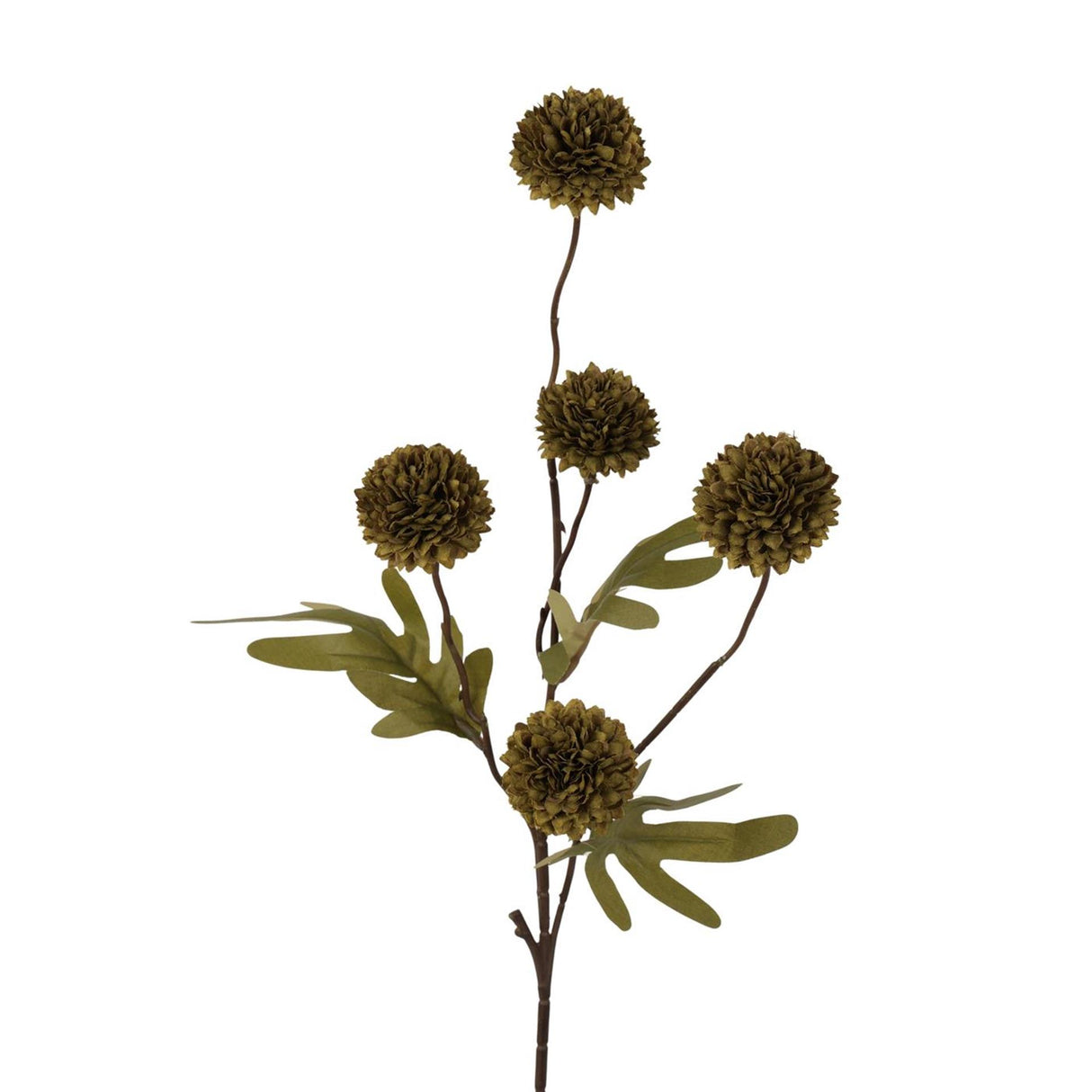 Roberts collection branche de pompon de fleur artificielle 52cm vert foncé