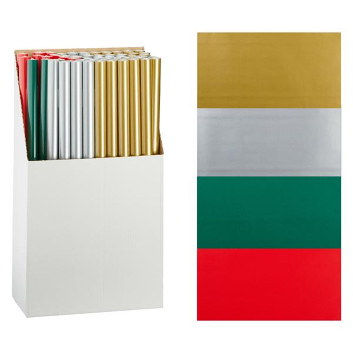 Cepewa papier cadeau Noël rouleau uni couleur 70x200