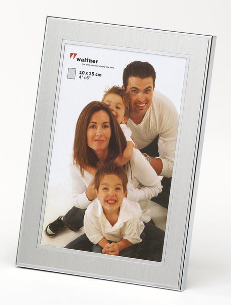 Walther Jazz - cadre portrait en métal - format photo 15x20 cm - argent