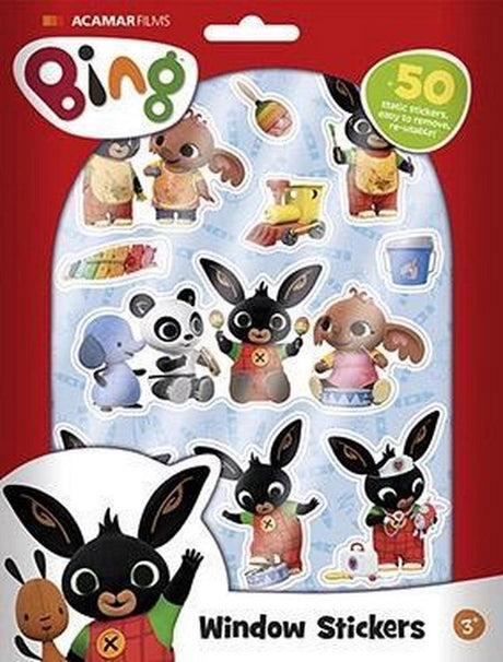 Autocollants de fenêtre Totum bing, autocollants mobiles non permanents avec fond de jeu - jouets éducatifs pour juniors à partir de 3 ans - jouets bambolino