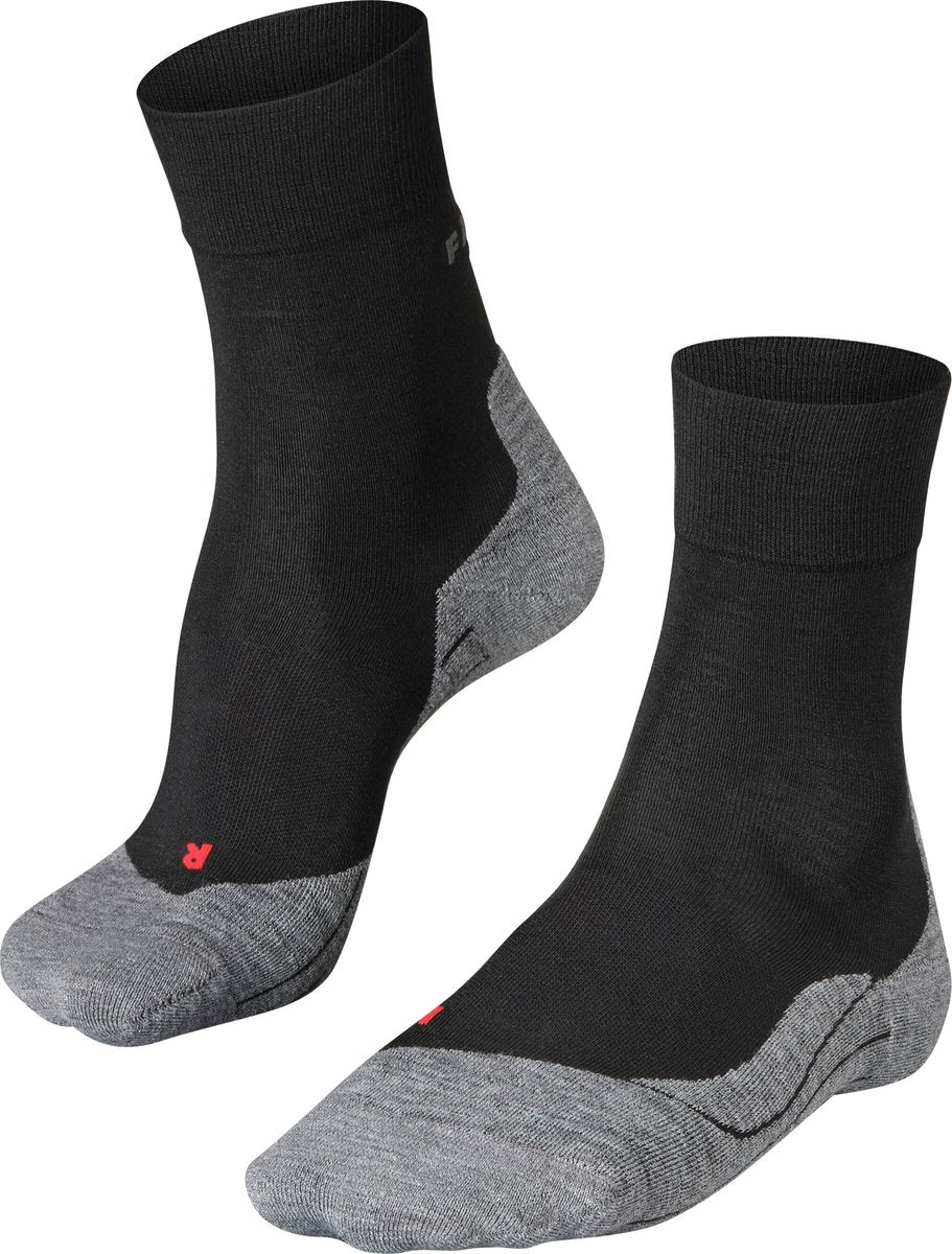 Falke ru4 laine anti-ampoules laine matériau fonctionnel chaussettes de course hommes noir - taille 44-45