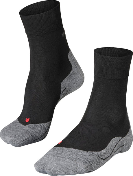 Falke ru4 laine anti-ampoules laine matériau fonctionnel chaussettes de course hommes noir - taille 46-48