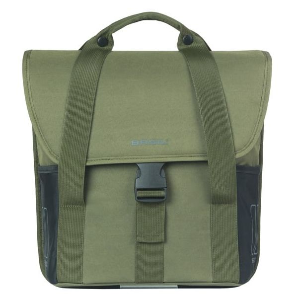 Sacoche de vélo simple Basil Go 16 litres 15 x 29 x 34 cm - vert foncé