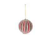 HBx natural living Boule de Noël noblee ø10cm vert rouge