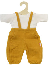 Salopette de poupée Heless jaune ocre, 35-45 cm