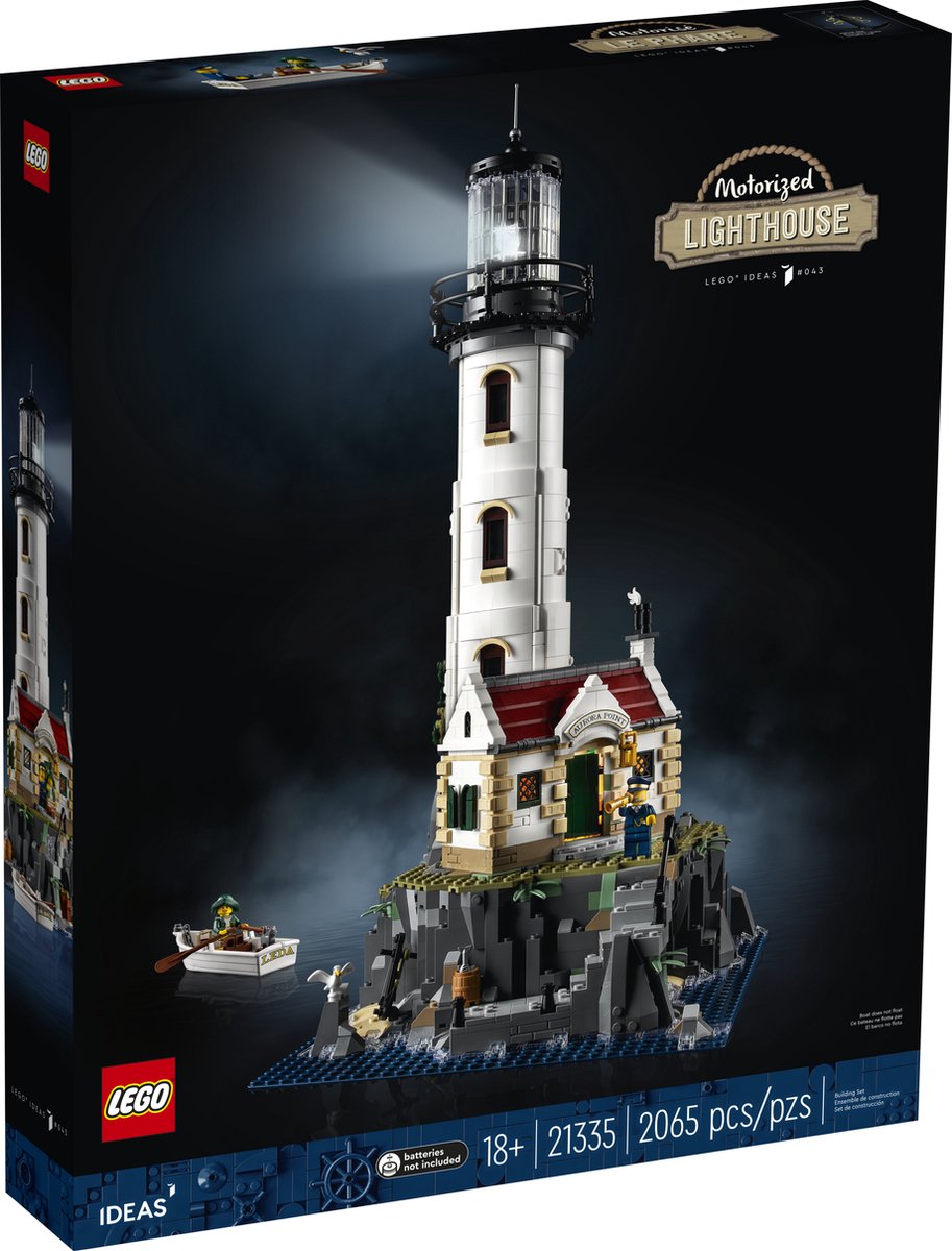 Lego ideas phare motorisé avec lumières, kit de construction de maquettes pour adultes - 21335
