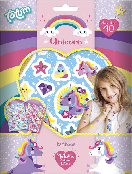 Tatouages métalliques à licorne totum