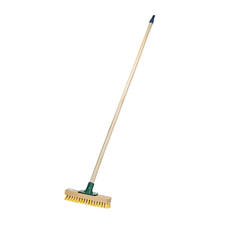 Balai de jardin professionnel avec manche en bois