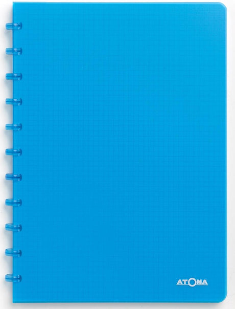 Carnet tendance Atoma, ft a4, 144 pages, carreaux 5 mm, turquoise transparent