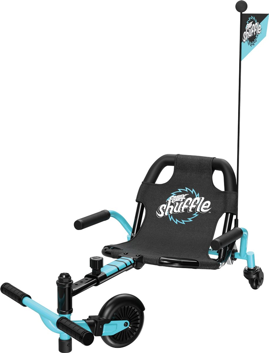 Razor crazy cart shuffle - kart à pédales - bleu - rotation 360° - sans batterie - pour enfants - jusqu'à 68 kg - à partir de 4 ans