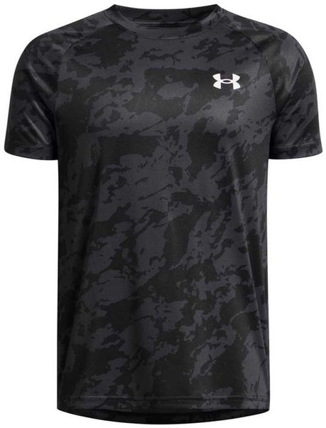 Under armour ua tech 2.0 ss-blk chemise de sport pour garçons - noir - anthracite - blanc
