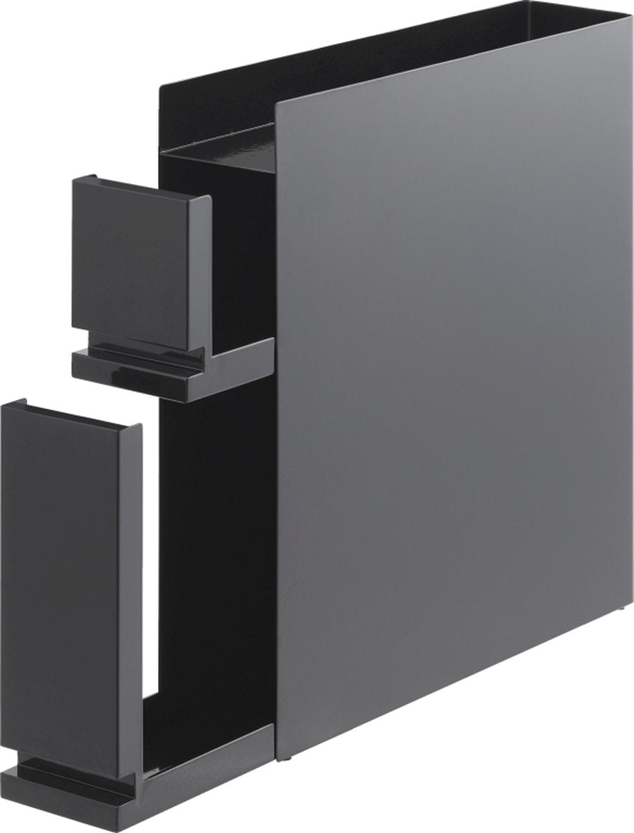 Porte-épices et huiles Yamazaki extensible - 2 niveaux - tour - noir