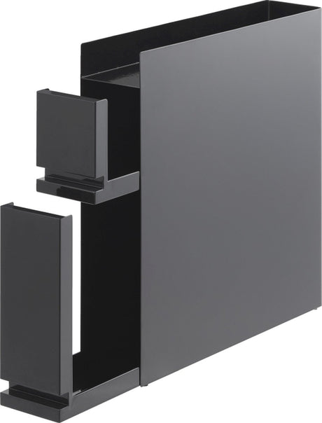 Porte-épices et huiles Yamazaki extensible - 2 niveaux - tour - noir