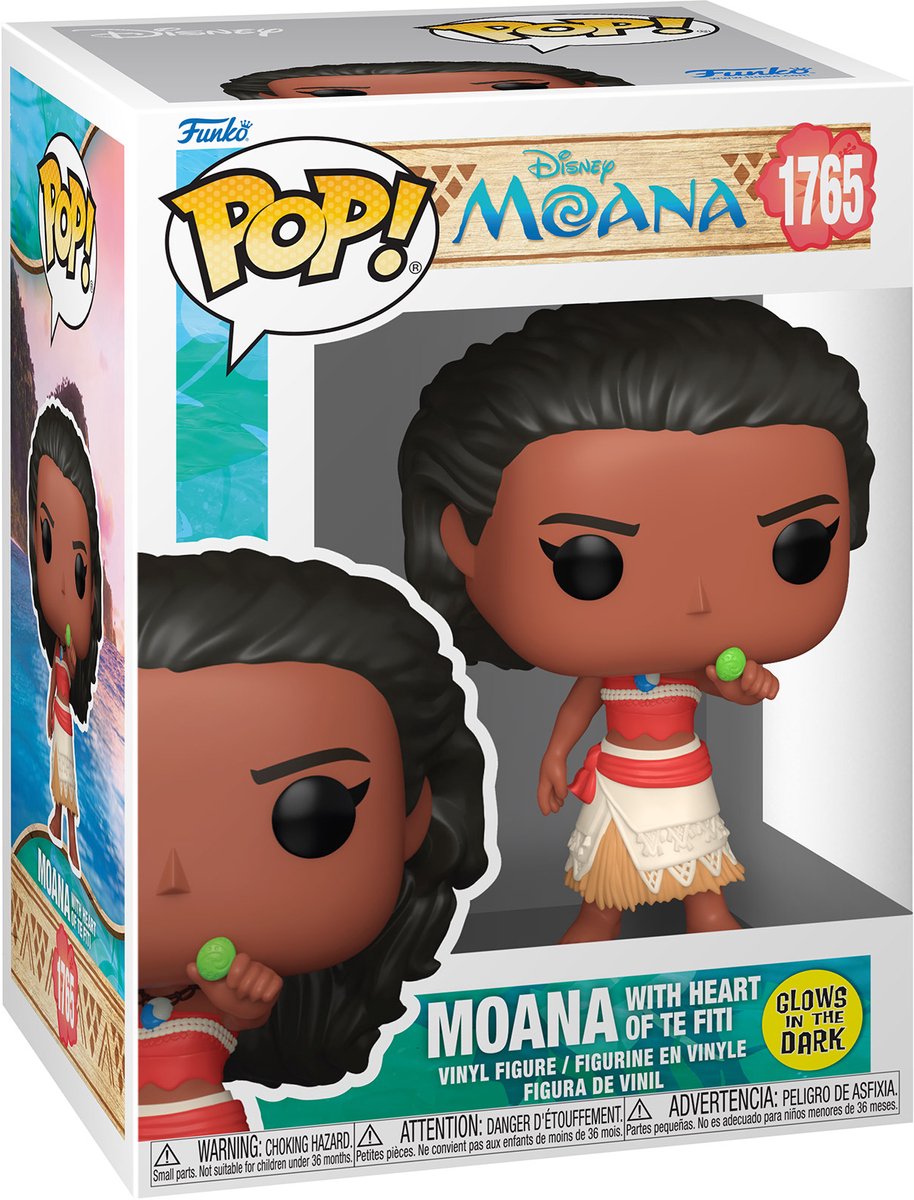 Funko-pop ! Disney : Moana - Moana avec cœur de Tefiti (lueur dans le noir) #1765