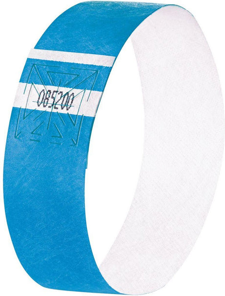 Bracelets événementiels Sigel - super doux - 255x25mm - bleu néon - 120 pièces - si-eb211