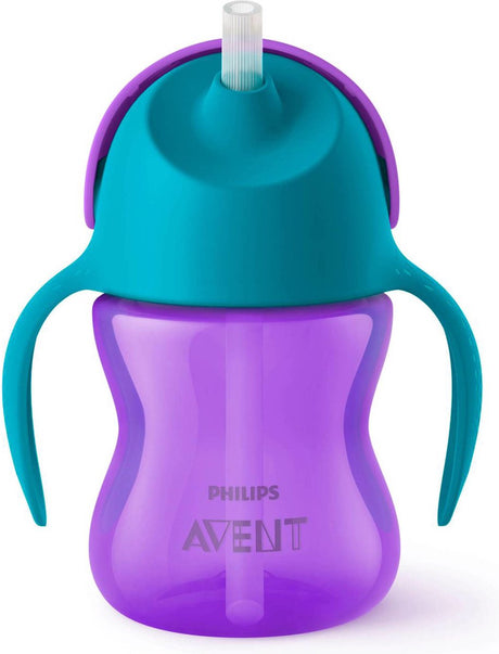 Philips avent gobelet avec paille - 9+ mois - 1 pièce - bleu violet - scf796 02