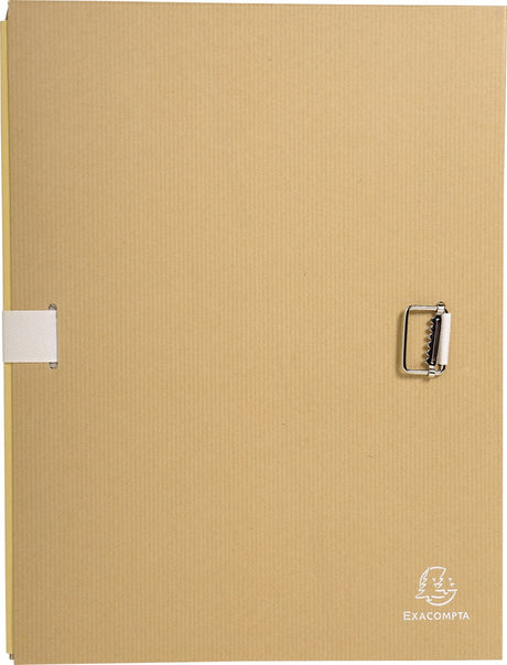 Chemise Exacompta 10x à dos extensible en papier kraft - marron - 20225e