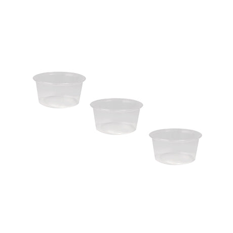Récipient à sauce transparent 80 cc 70,3 mm (50 pièces)